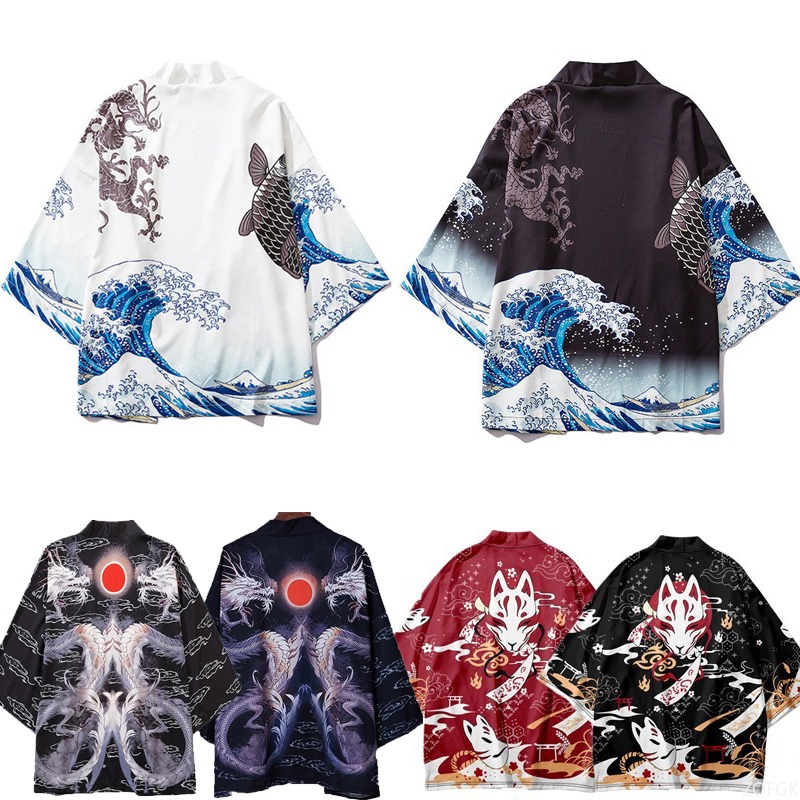 Sewing V - Kimono con capa estampada Harajuku Haori