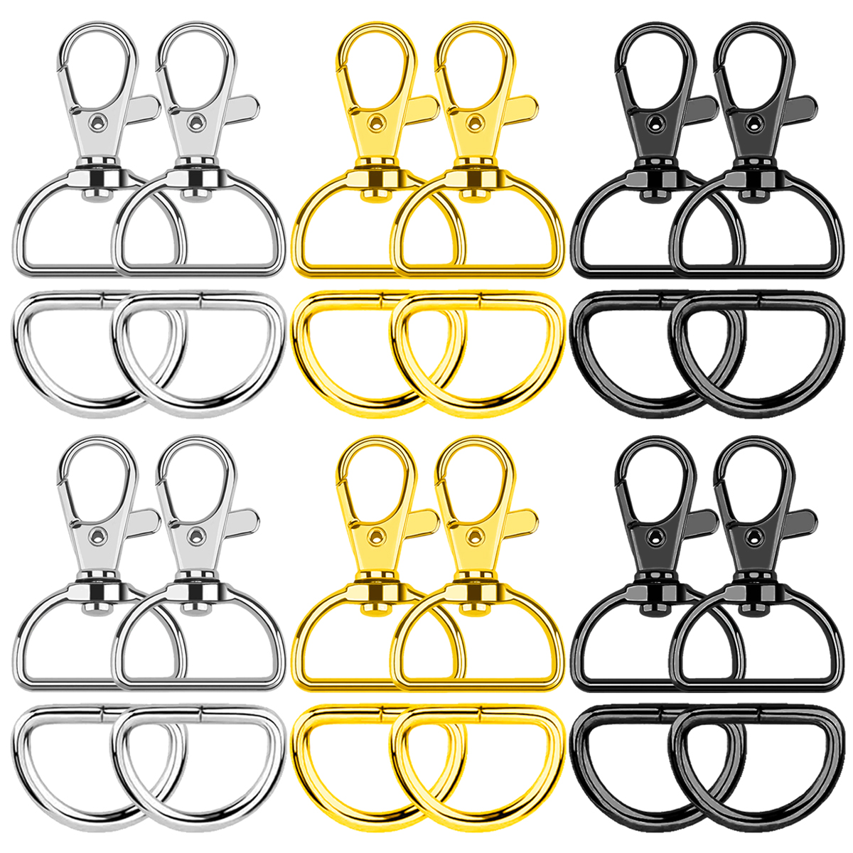 Sewing Kit - Juego de 10/20 Ganchos Giratorios Grandes