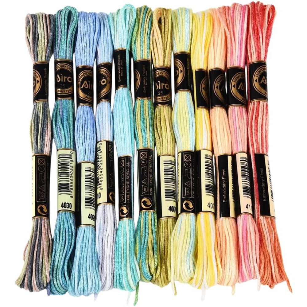 Embroidery Floss Thread - 12 Hilos de 105 Yardas, 6
