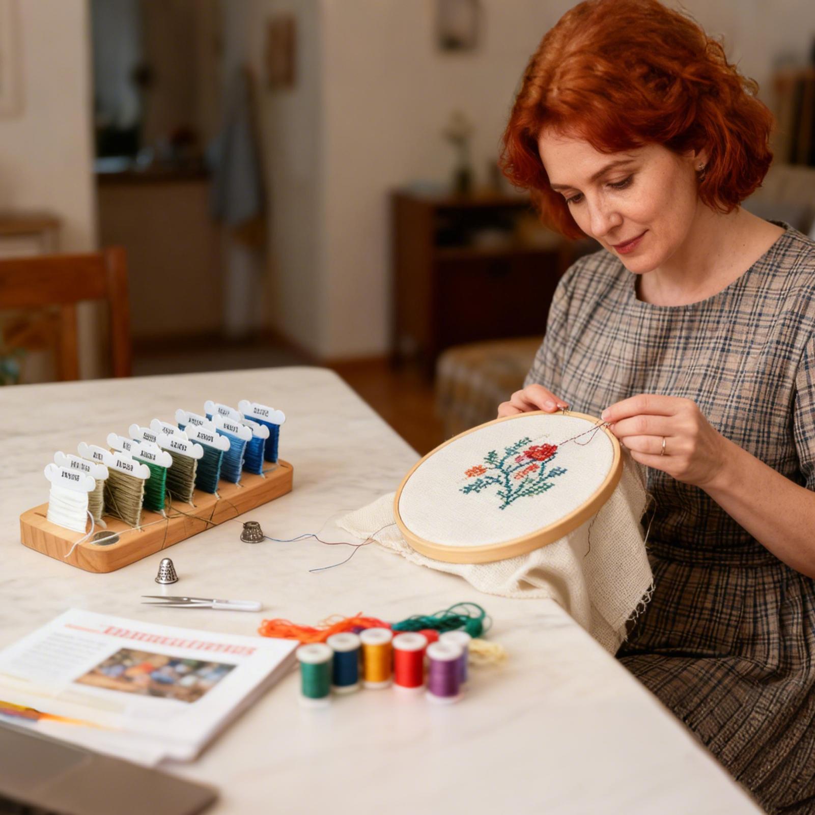 Embroidery Floss Thread - Organizador de hilo de bordar, soporte