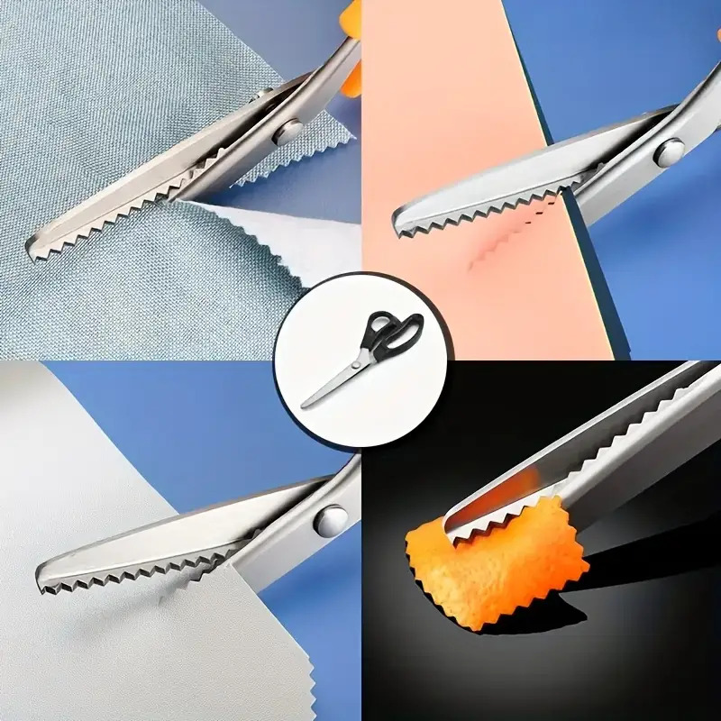 Pinking Shear Blade - Tijeras dentadas profesionales con cuchillas serradas,