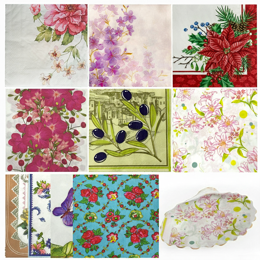 Pattern Tissue Paper - 20 piezas de servilletas de papel
