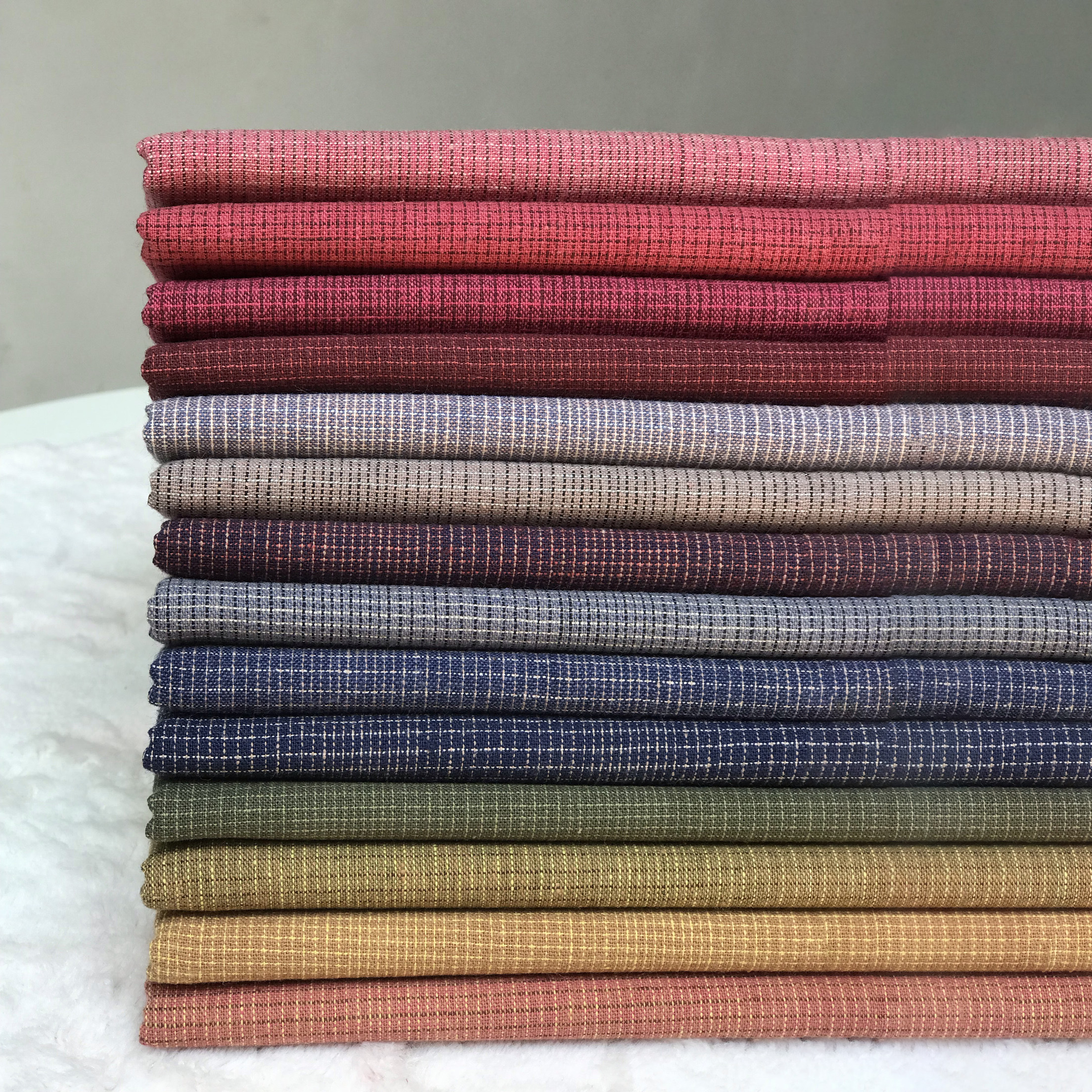 Sewing Tweed Fabric - Tela de costura teñida de hilo