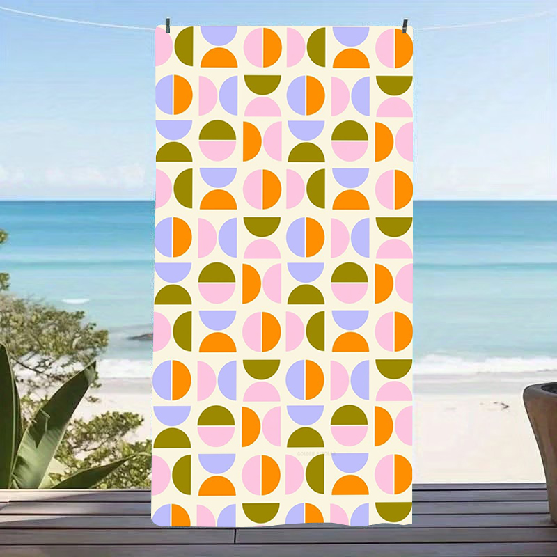 Century Textile & Sewing Supply Photos - Toalla de Playa de Microfibra Geométrica