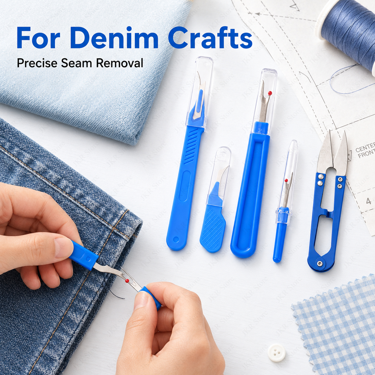 Sewing Kit - Kit de Costura Azul de 5