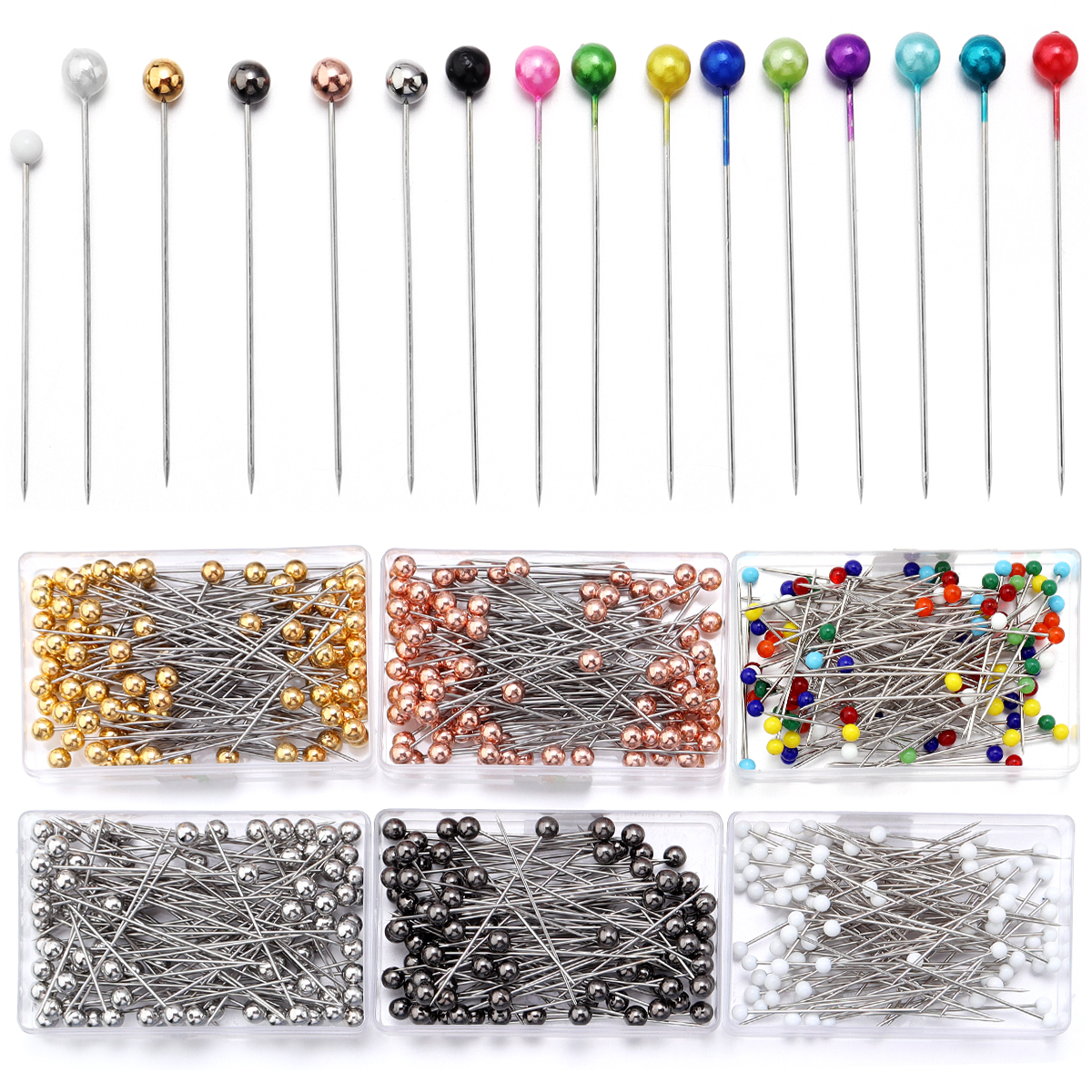 Sewing Art - 100 Uds. Alfileres de cabeza de