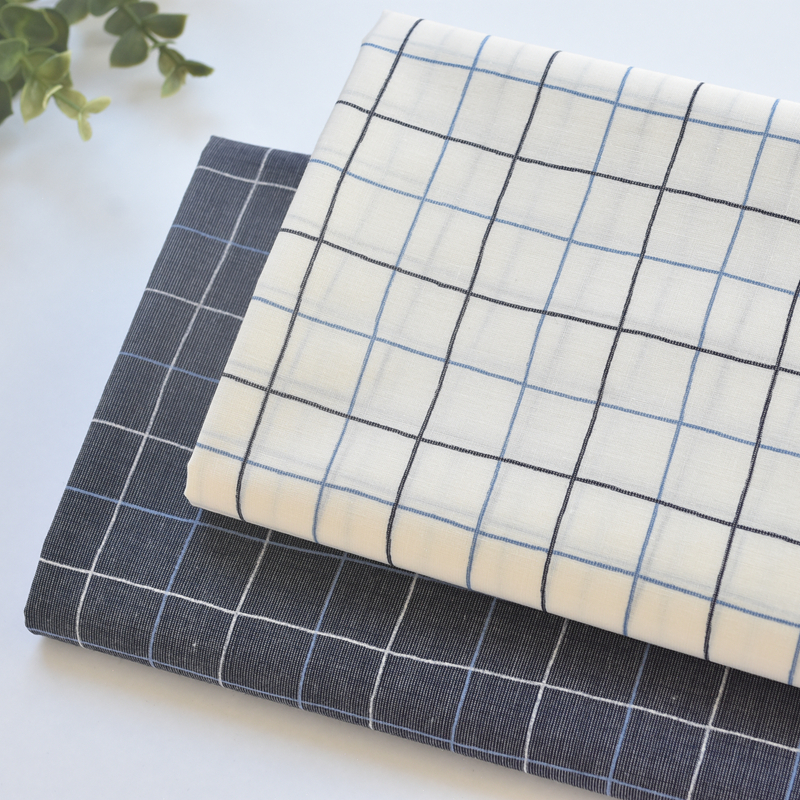 Sewing Tweed Fabric - Tela de Algodón a Cuadros Blanca