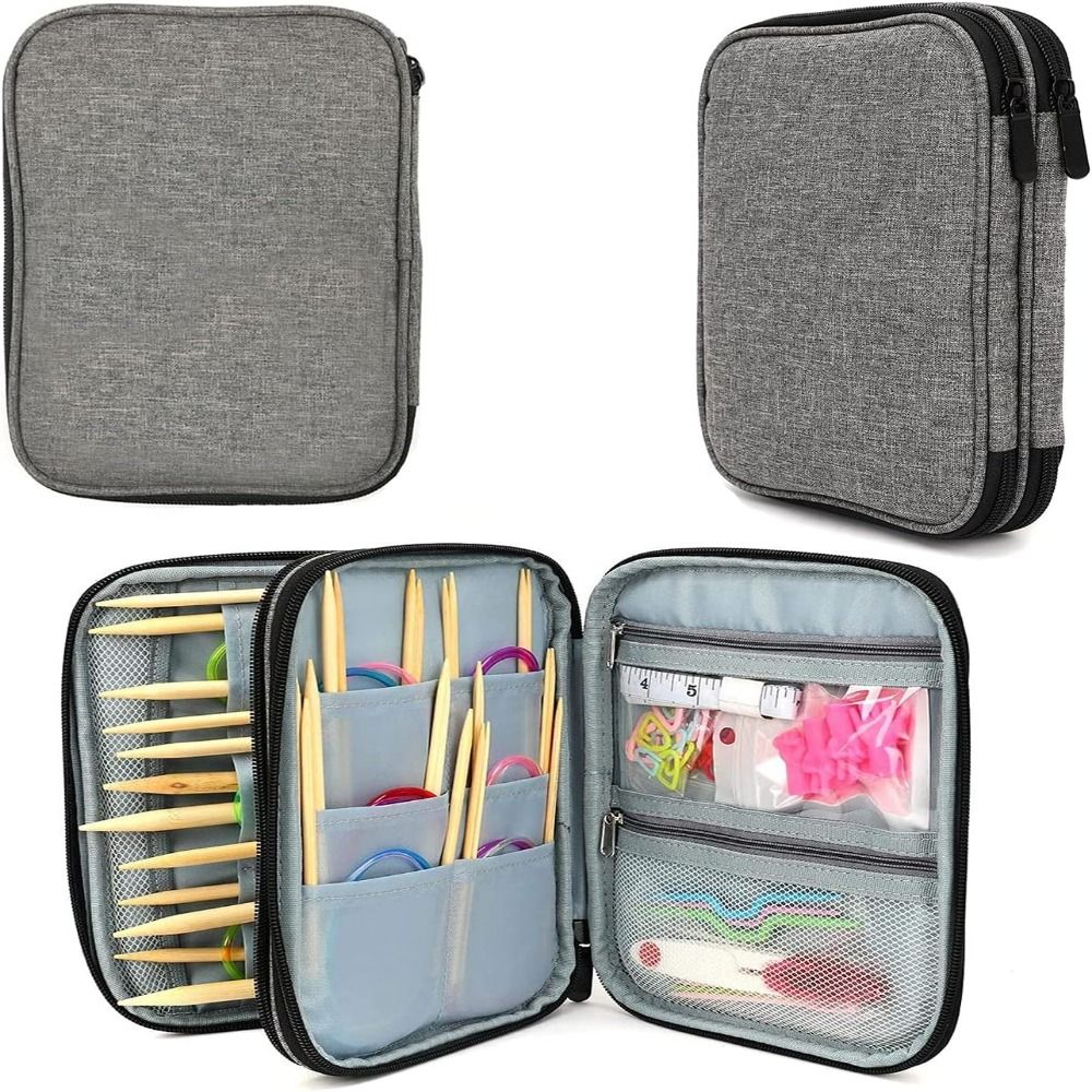 Textile Sewing Kit - Estuche portátil para agujas de tejer,