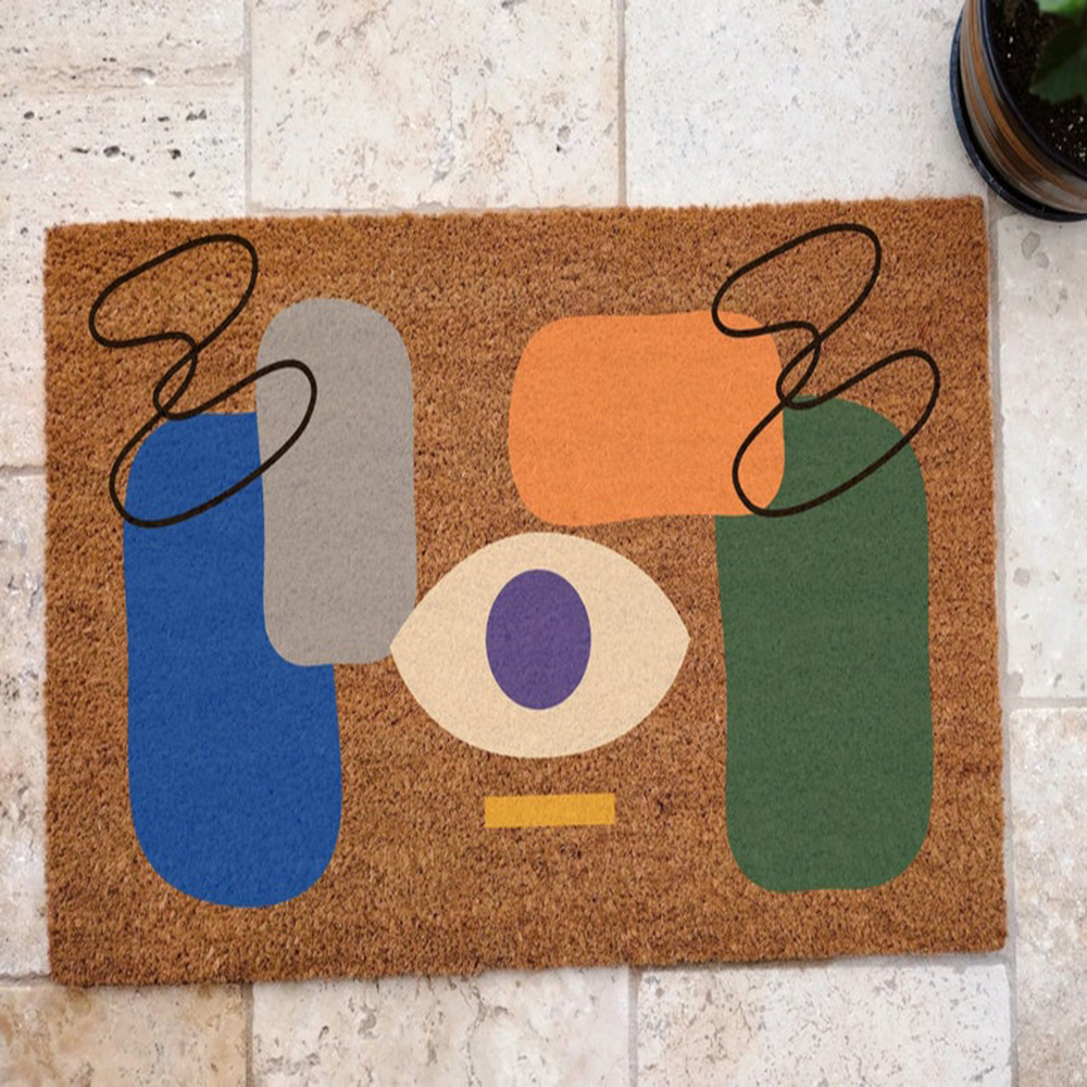 Century Textile & Sewing Supply Photos - Alfombra de Entrada Abstracta de Fibra