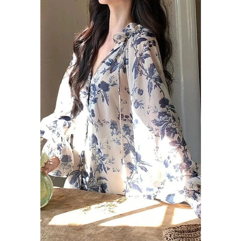 Blusa de chifón con estampado  - Sewing V reseña y precio