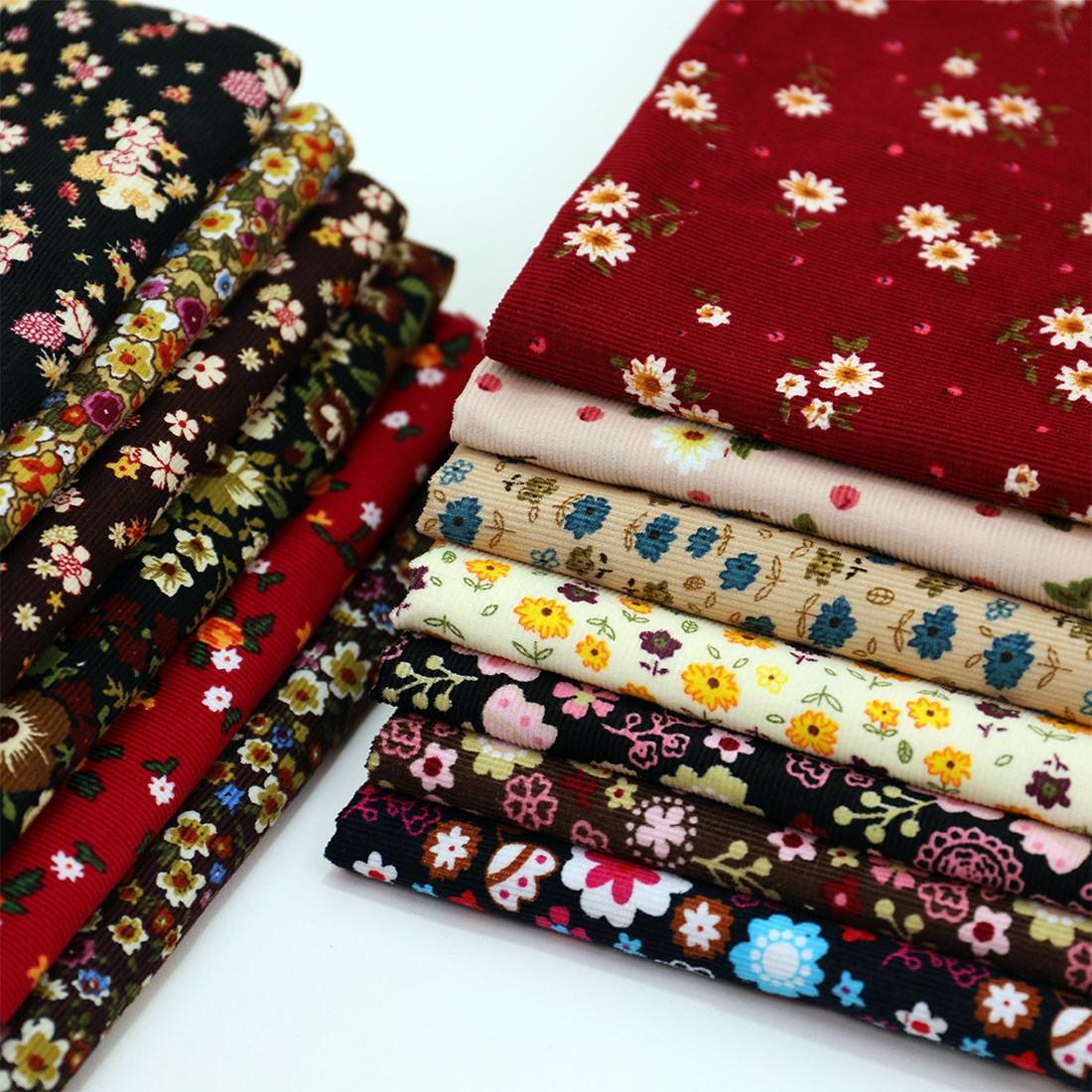 Tela de pana con estampado flo - Textile Sewing Patterns reseña y precio