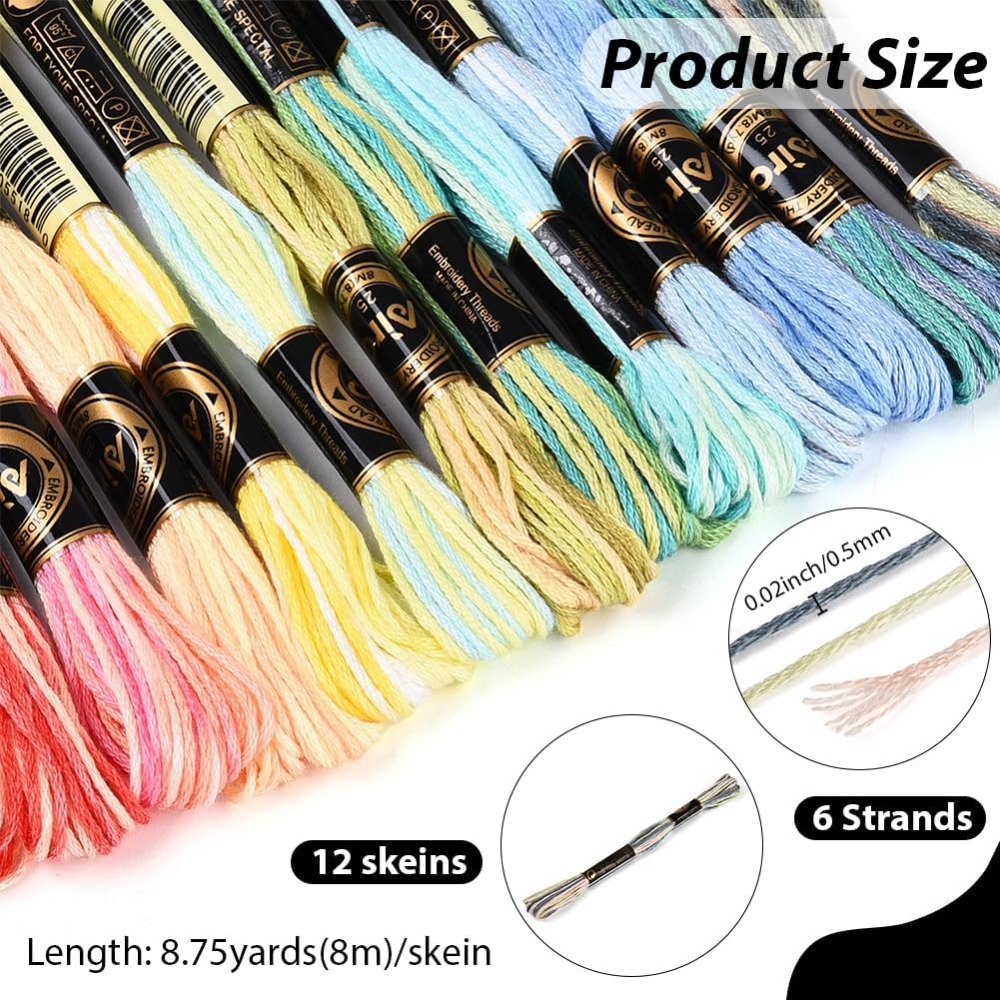 12 Hilos de 105 Yardas, 6 Capa - Embroidery Floss Thread reseña y precio