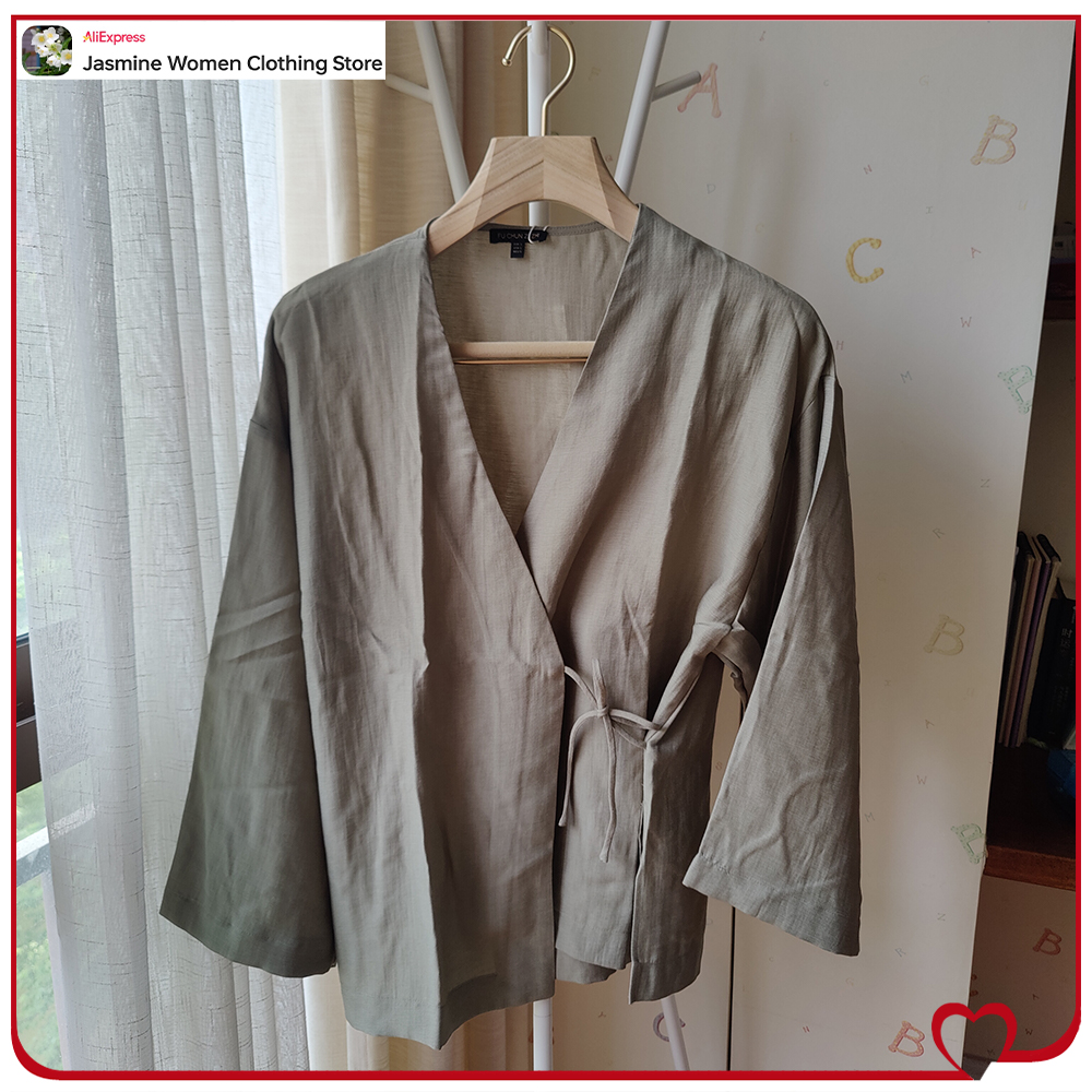 Cómoda blusa verde oliva con l - Sewing V reseña y precio