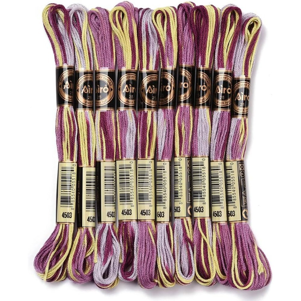 6 hebras de hilo de bordar mor - Embroidery Floss Thread reseña y precio