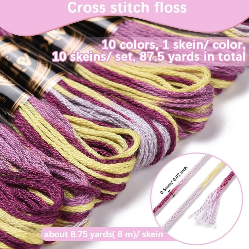 6 hebras de hilo de bordar mor - Embroidery Floss Thread reseña y precio