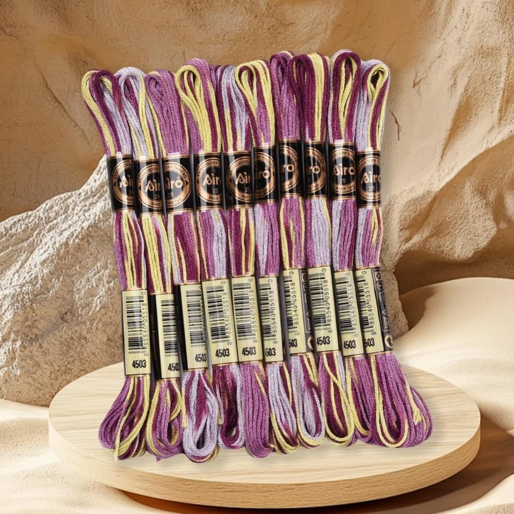 6 hebras de hilo de bordar mor - Embroidery Floss Thread reseña y precio