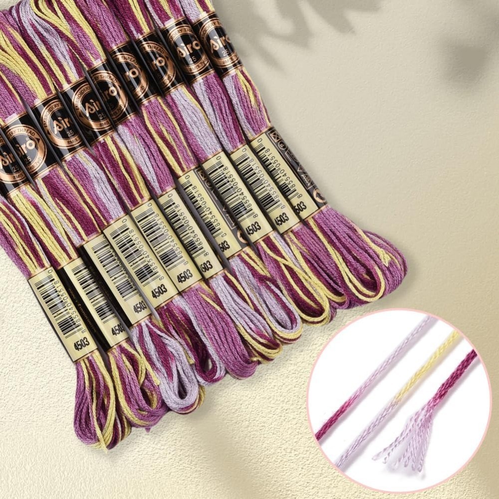 6 hebras de hilo de bordar mor - Embroidery Floss Thread reseña y precio
