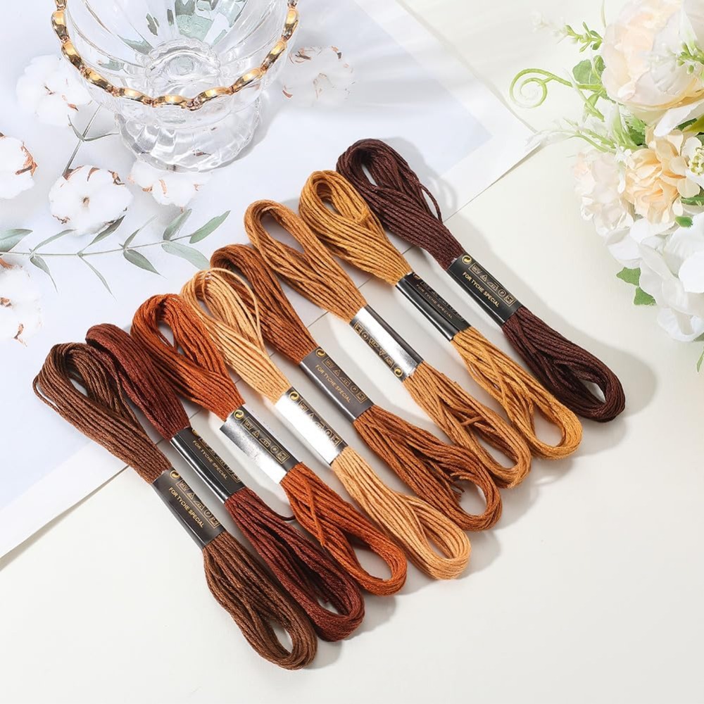 8 Hilos de Bordar Marrones de  - Embroidery Floss Thread reseña y precio