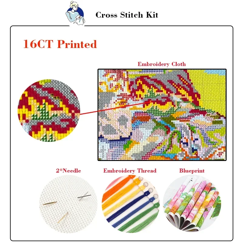Kit de Punto de Cruz JoySunday - Textile Sewing Patterns reseña y precio