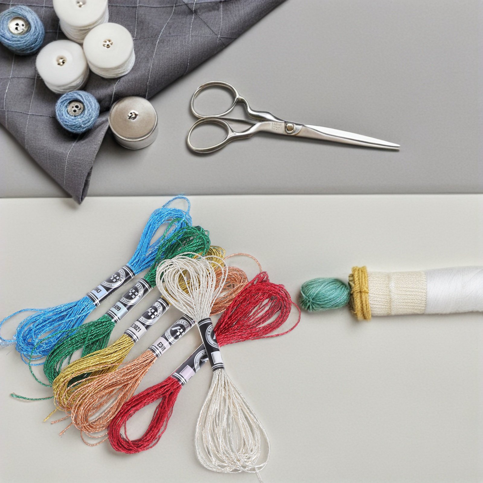 Hilo de bordado metálico brill - Embroidery Floss Thread reseña y precio