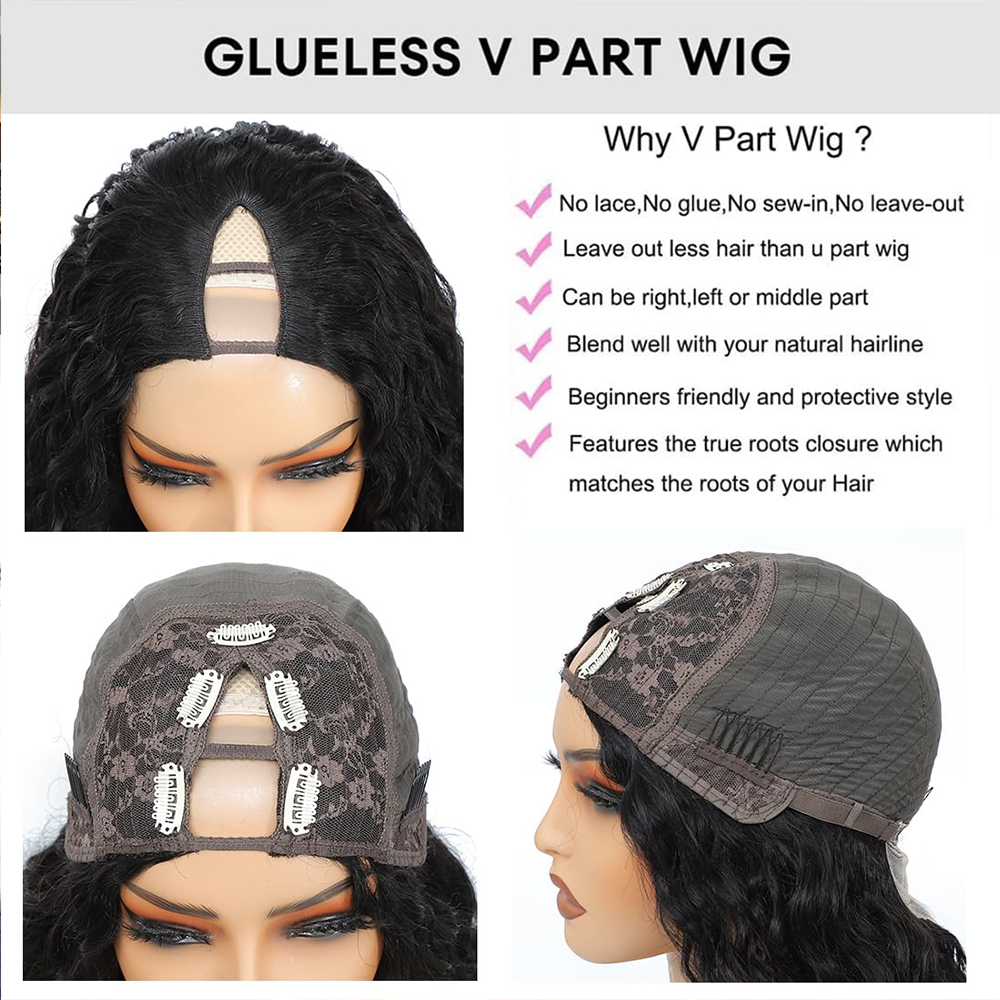 Peluca de cabello humano con p - Sewing V reseña y precio