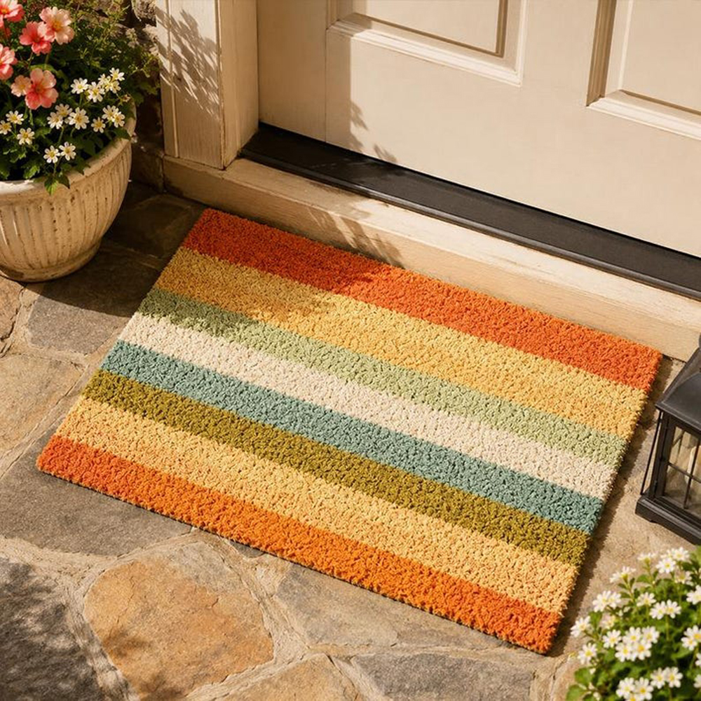 Felpudo Retro de Rayas Colorid - Century Textile & Sewing Supply Photos reseña y precio