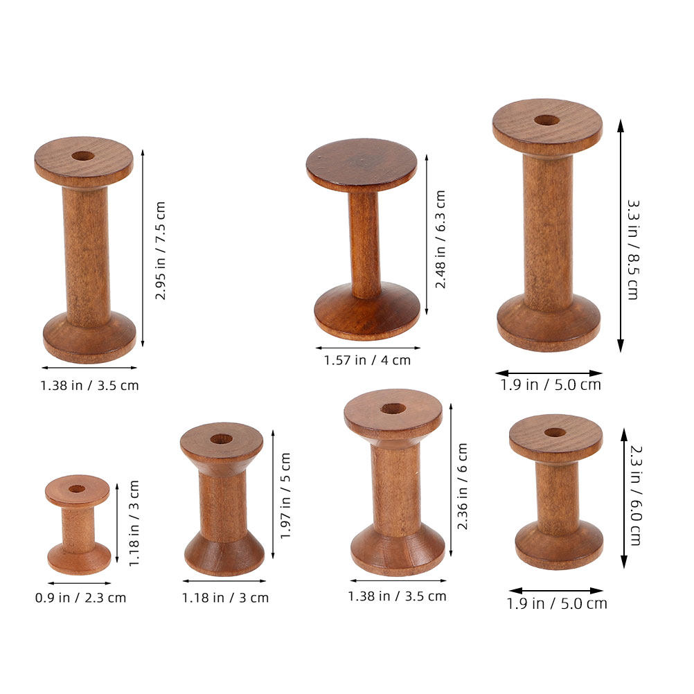 Juego de 7 Bobinas de Madera,  - Sewing Knit reseña y precio