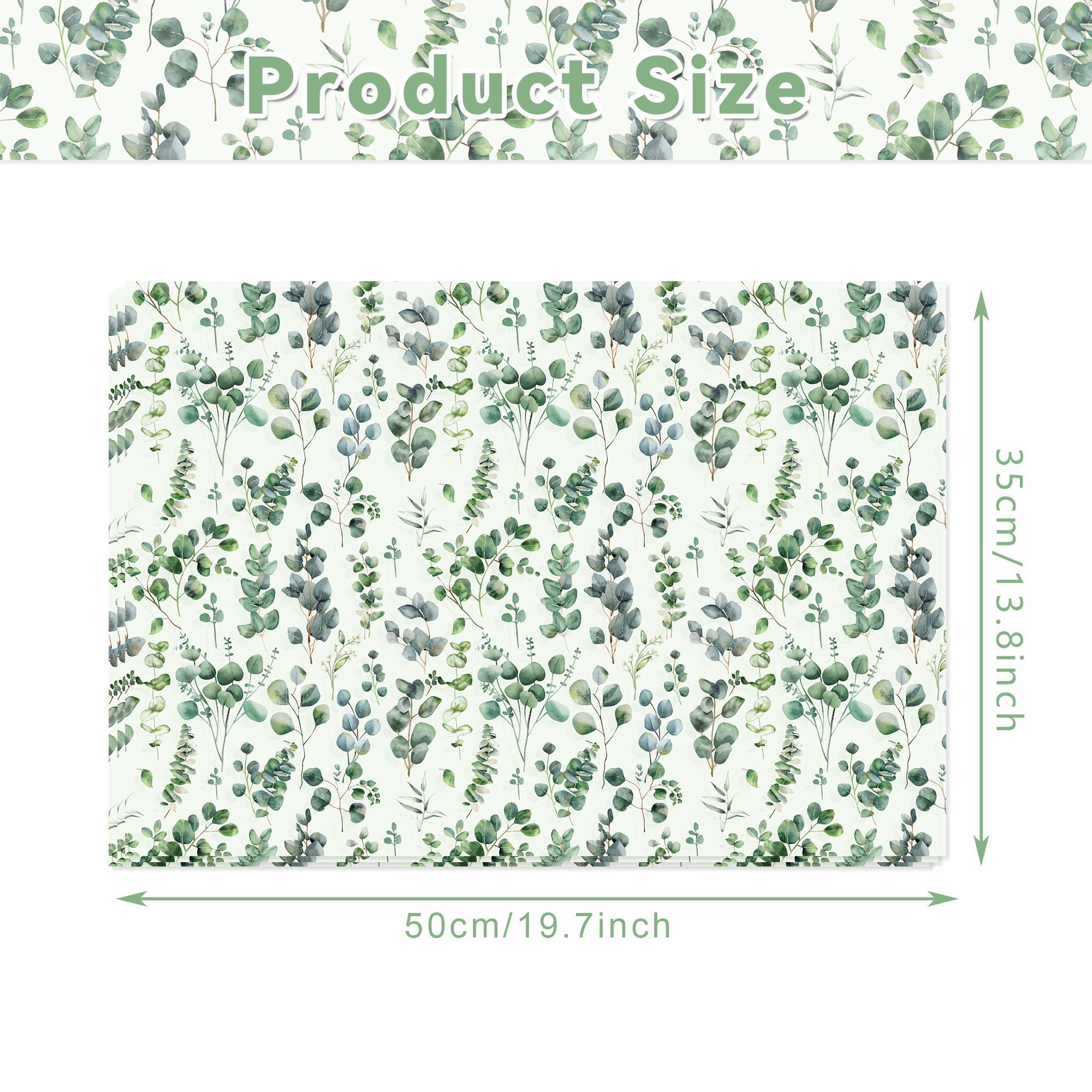 Papel de Seda con Hojas de Euc - Pattern Tissue Paper reseña y precio