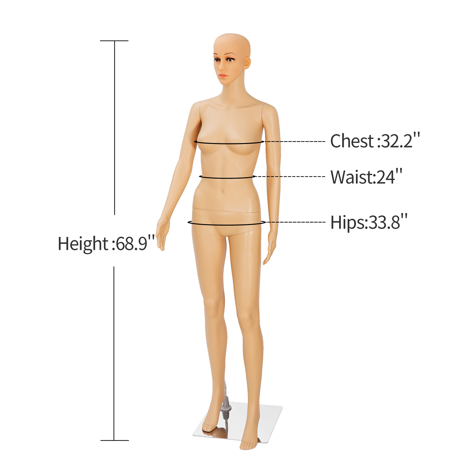 Maniquí Femenino de Cuerpo Com - Dress Form Mannequin reseña y precio