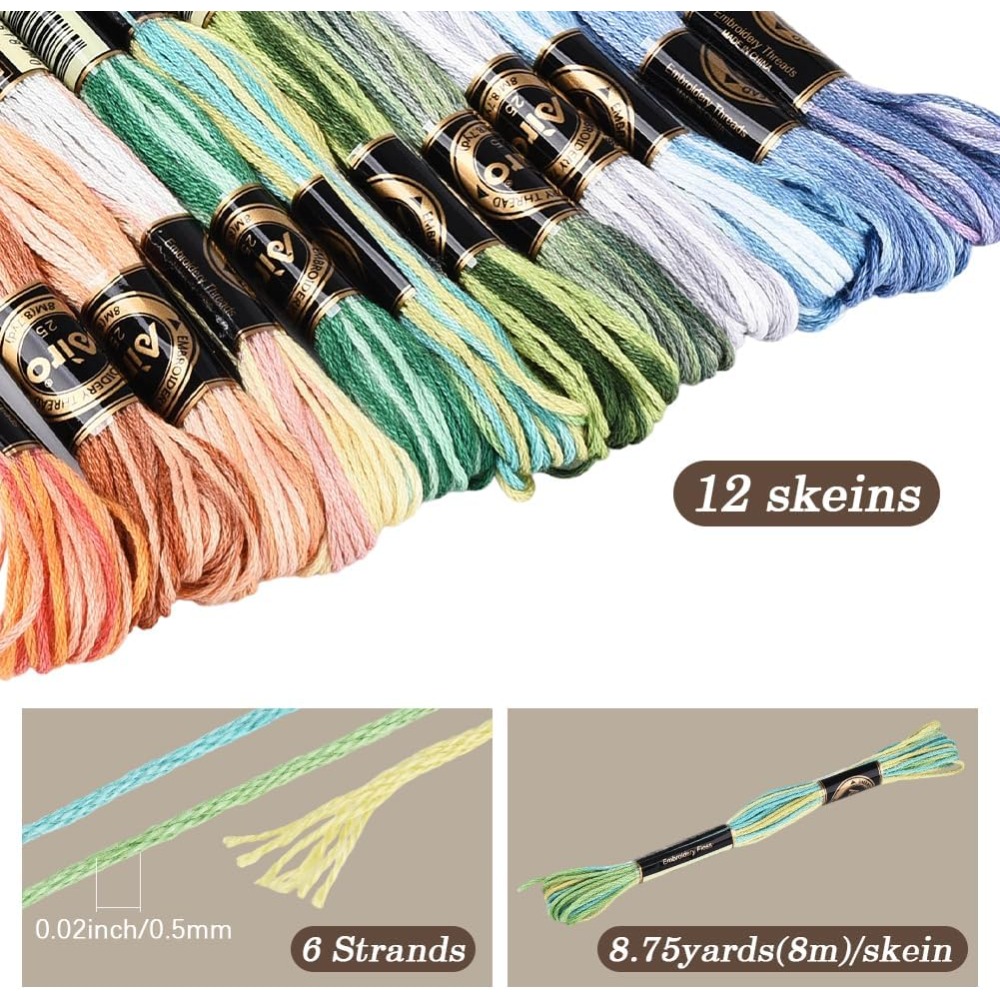12 rollos de hilo de bordar de - Embroidery Floss Thread reseña y precio
