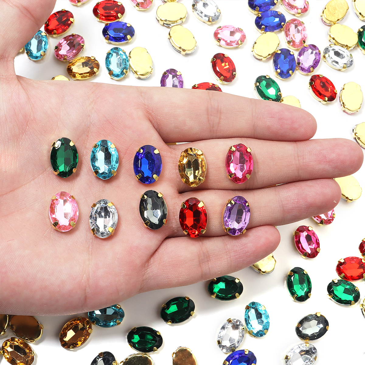 50 piezas de cristales de vidr - Sewing Art reseña y precio