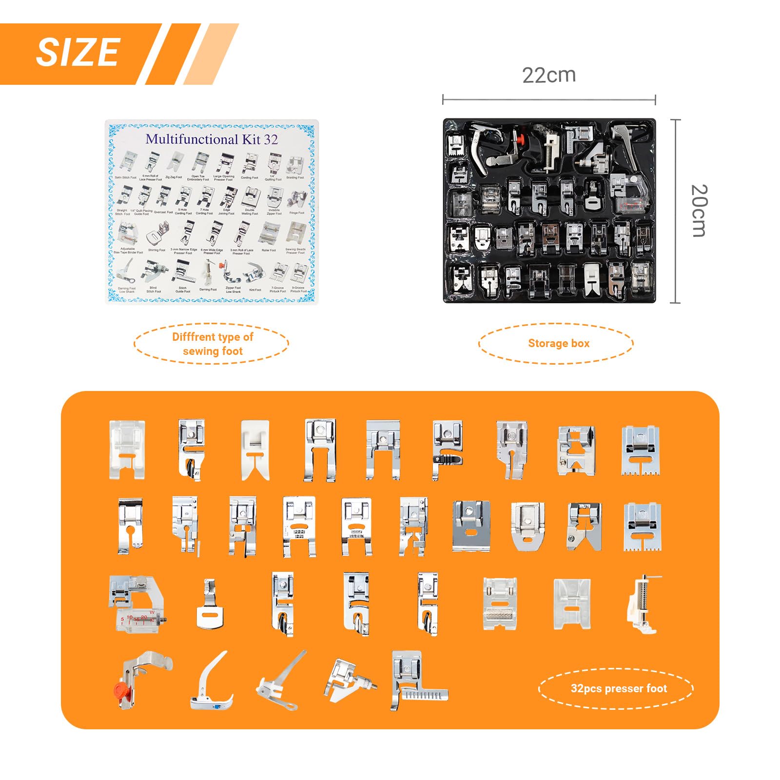 Kit de prensatelas de costura  - Sewing Kit reseña y precio