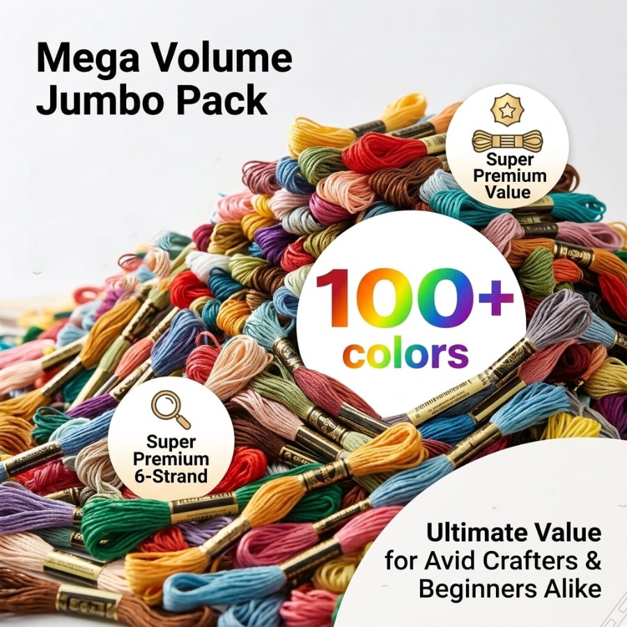 100 Colores de Hilo de Algodón - Embroidery Floss Thread reseña y precio