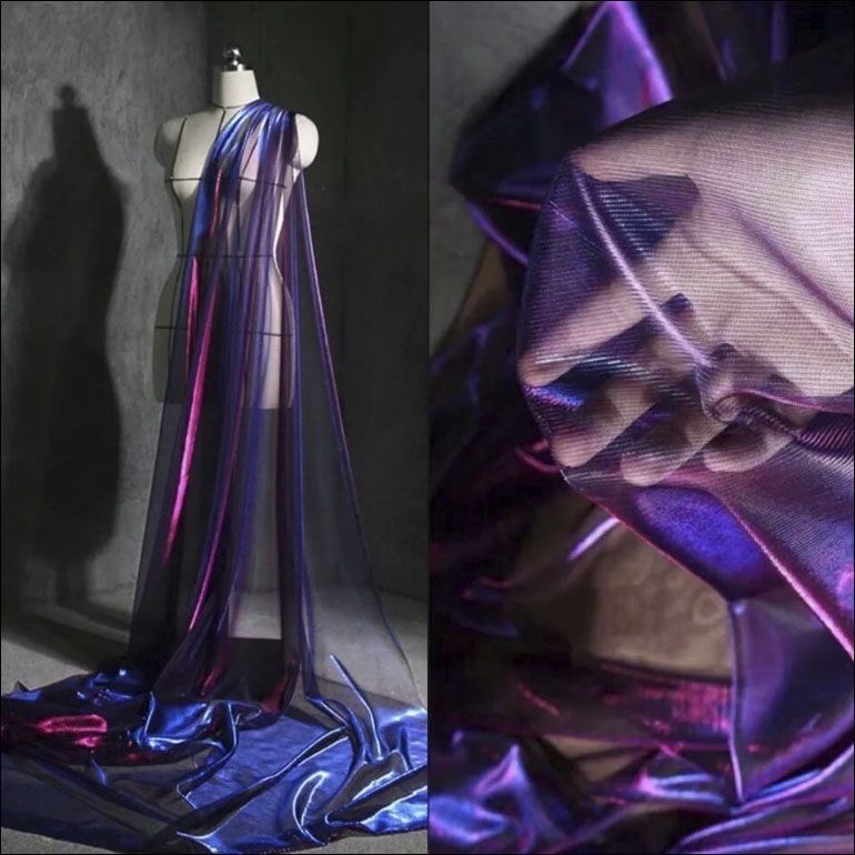 Tela de tul metálica con purpu - Sewing Technical Fabrics reseña y precio